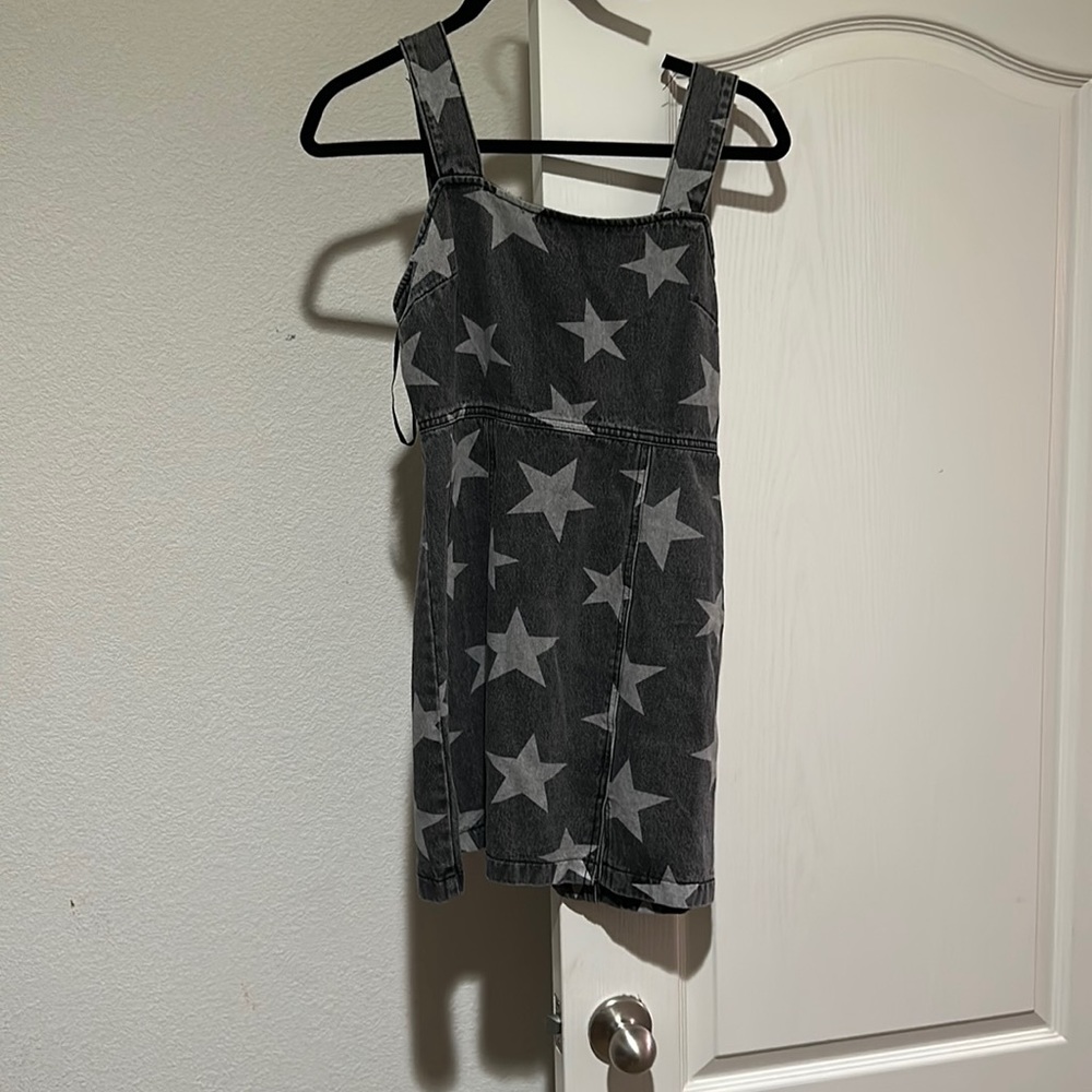 Black and white star mini dress